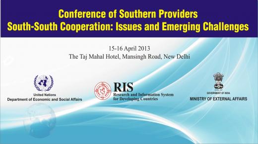  Conference of Southern Providers of Development Cooperation South-South Cooperation: Issues and Emerging Challenges